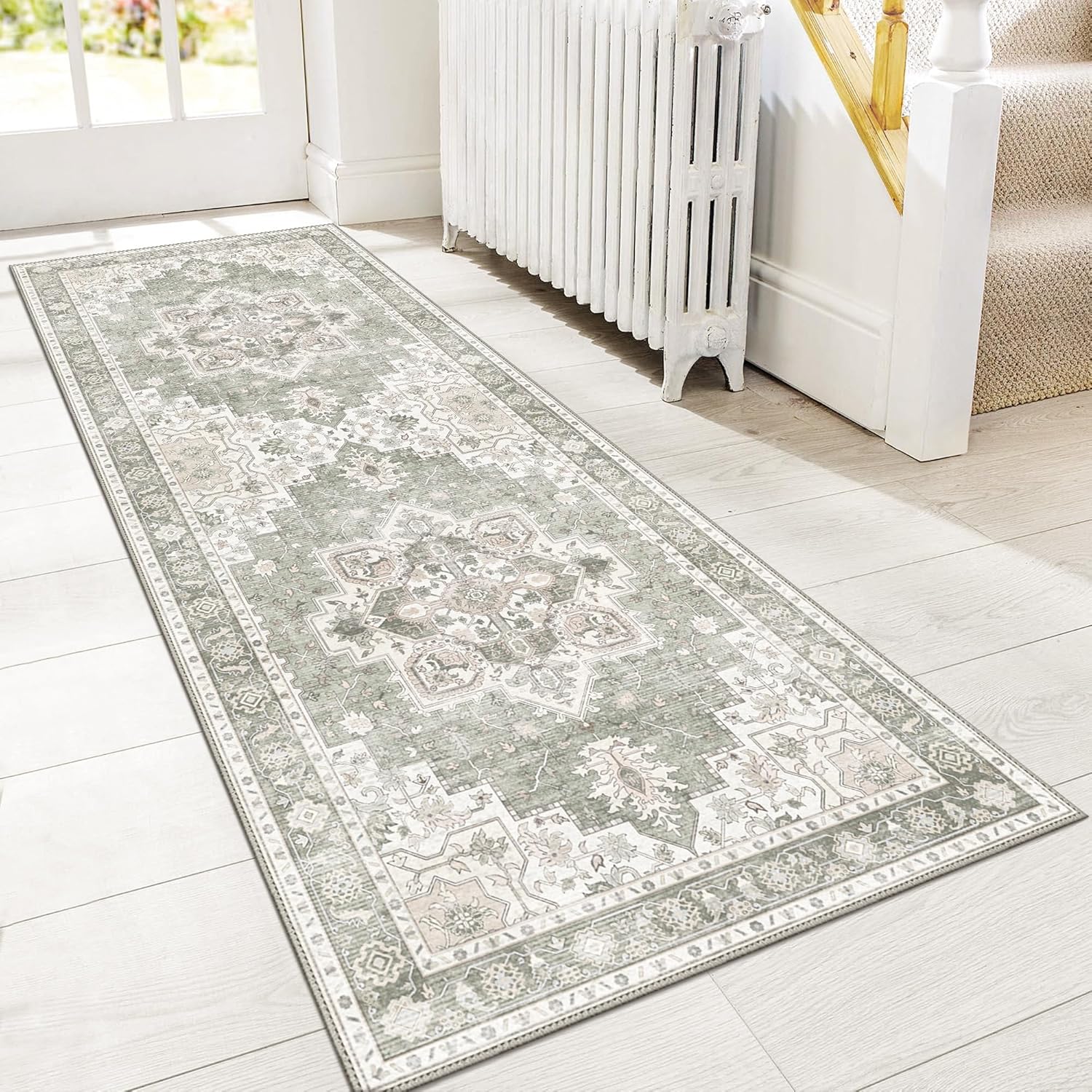 GENIMO 2x10 Runner Rugs for Hallway, Vintage Non Slip Design