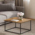 Modern Brown Wood Center Table - Easy Assembly, 23.6 x 23.6 Inches