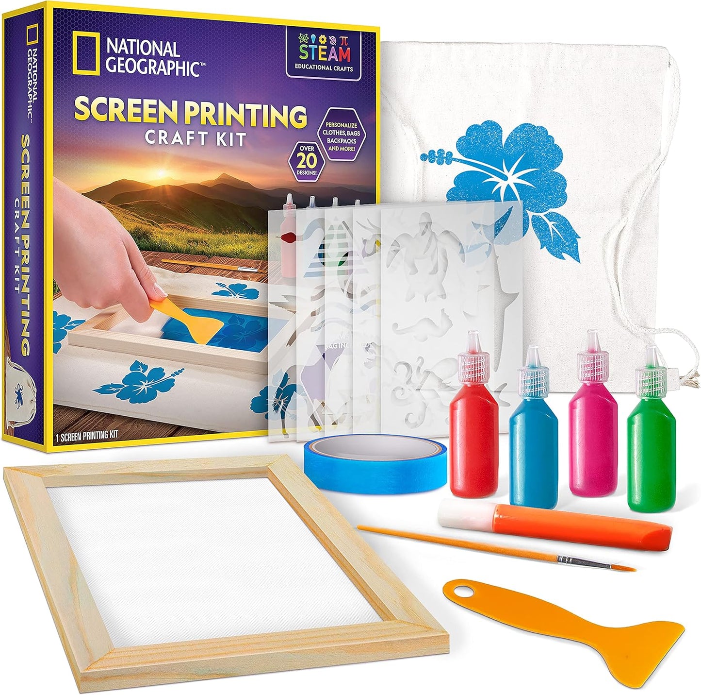NATIONAL GEOGRAPHIC Kids Screen Printing Kit for Creative Fun