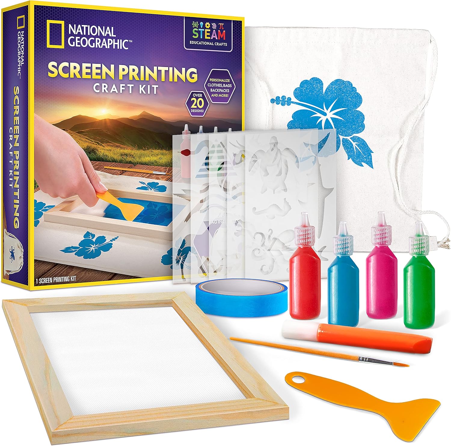 NATIONAL GEOGRAPHIC Kids Screen Printing Kit for Creative Fun