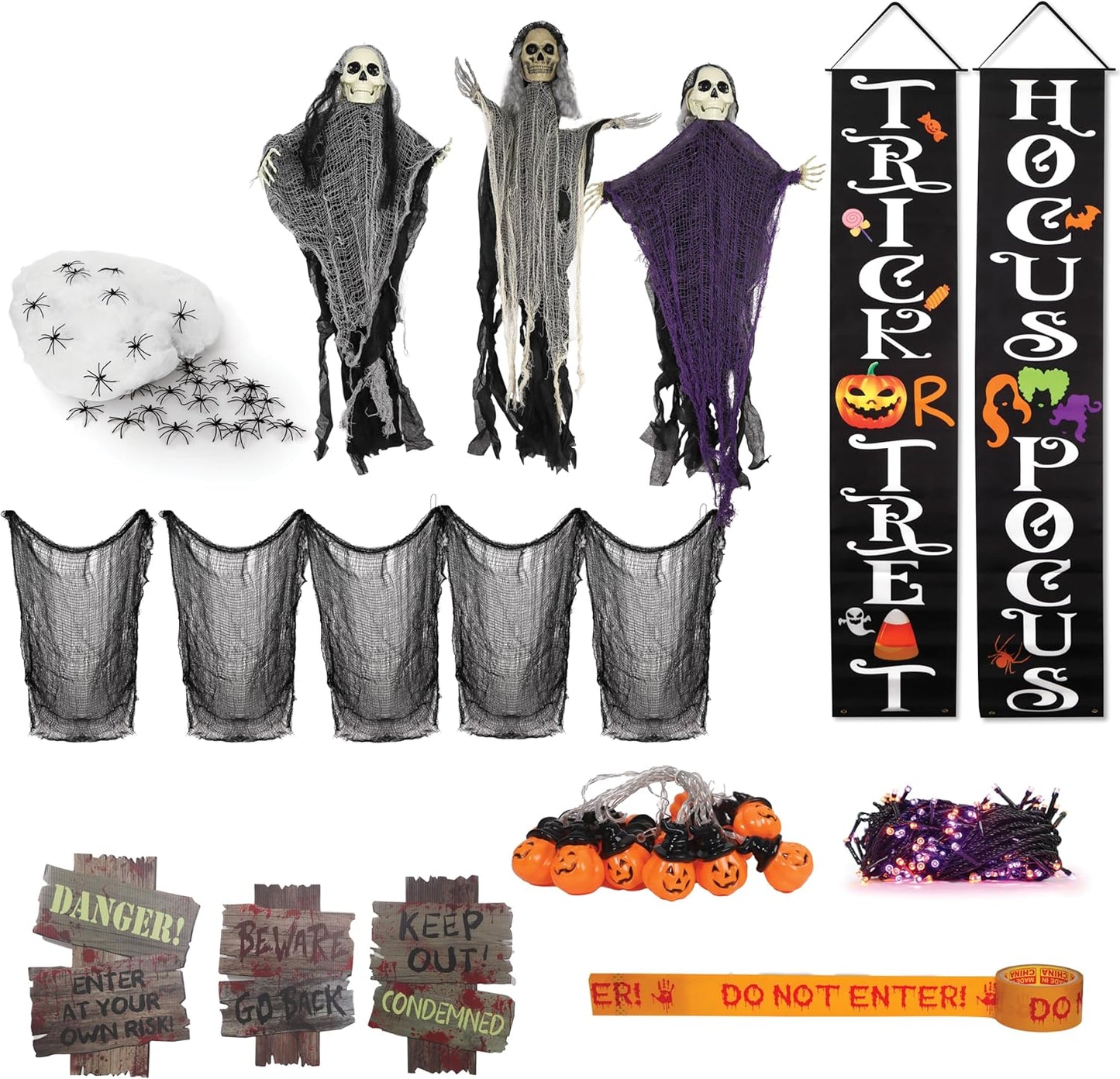 50 Piece Halloween Decorations Outdoor Set for Spooky Fun