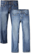 Boys' Straight Leg Jeans 2-Pack - Cotton Denim Everyday Wear