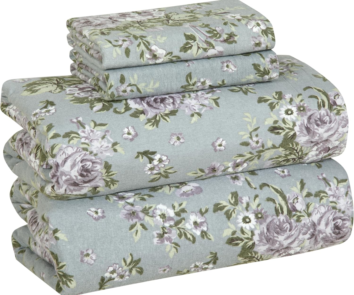 Bliss Casa 4 Piece Cotton Flannel Queen Sheet Set for Comfort