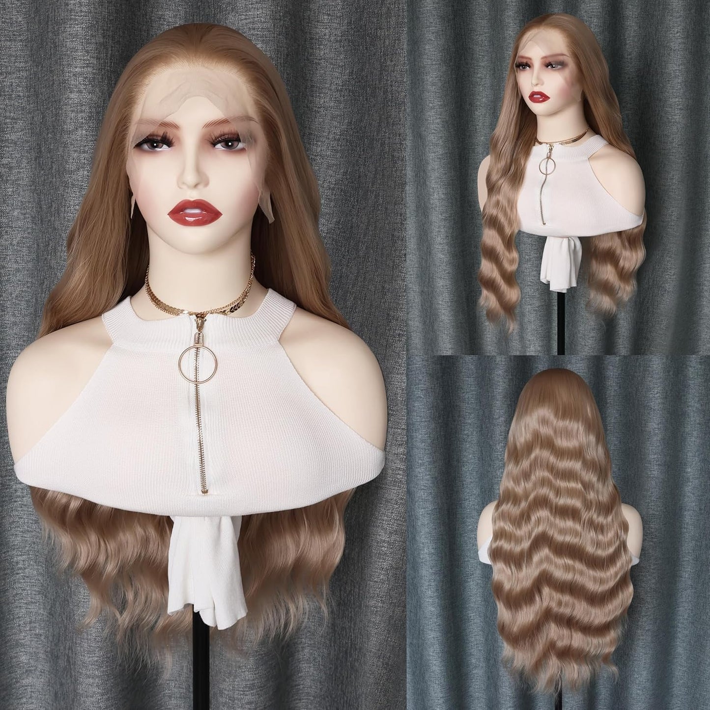 Long Wavy Blonde Lace Front Wigs for Women - High Quality Style
