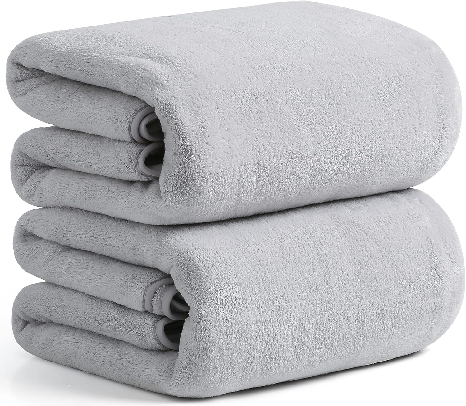Quick Drying Oversize Towels 2 Pack - Ultra Absorbent Microfiber Coral