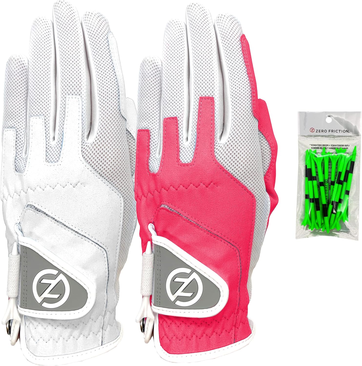 Zero Friction Ladies Golf Glove 2 Pack - Friction-Free Swings!