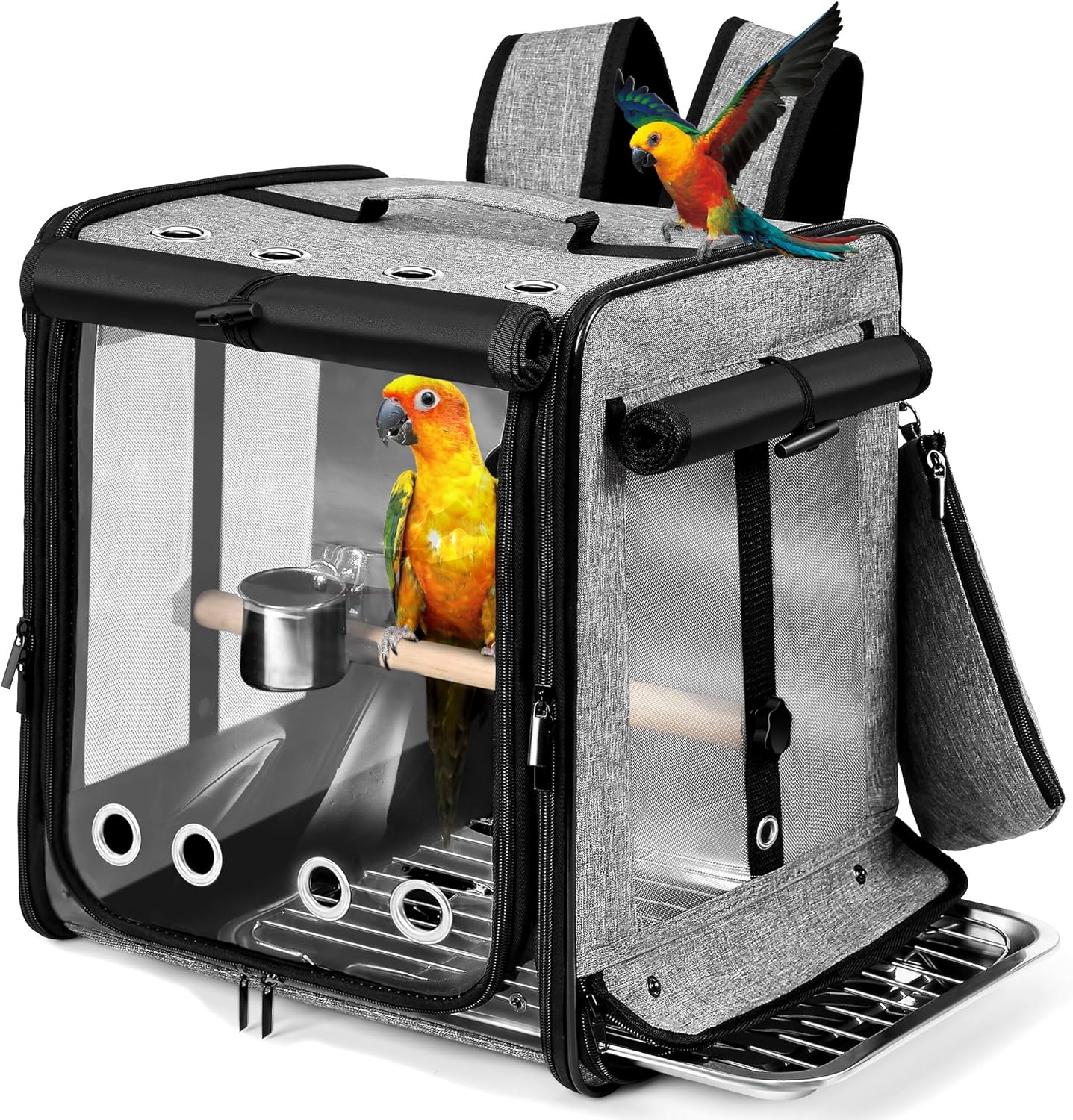 Suertree Bird Carrier with Seat Belt for Safe Car Travel