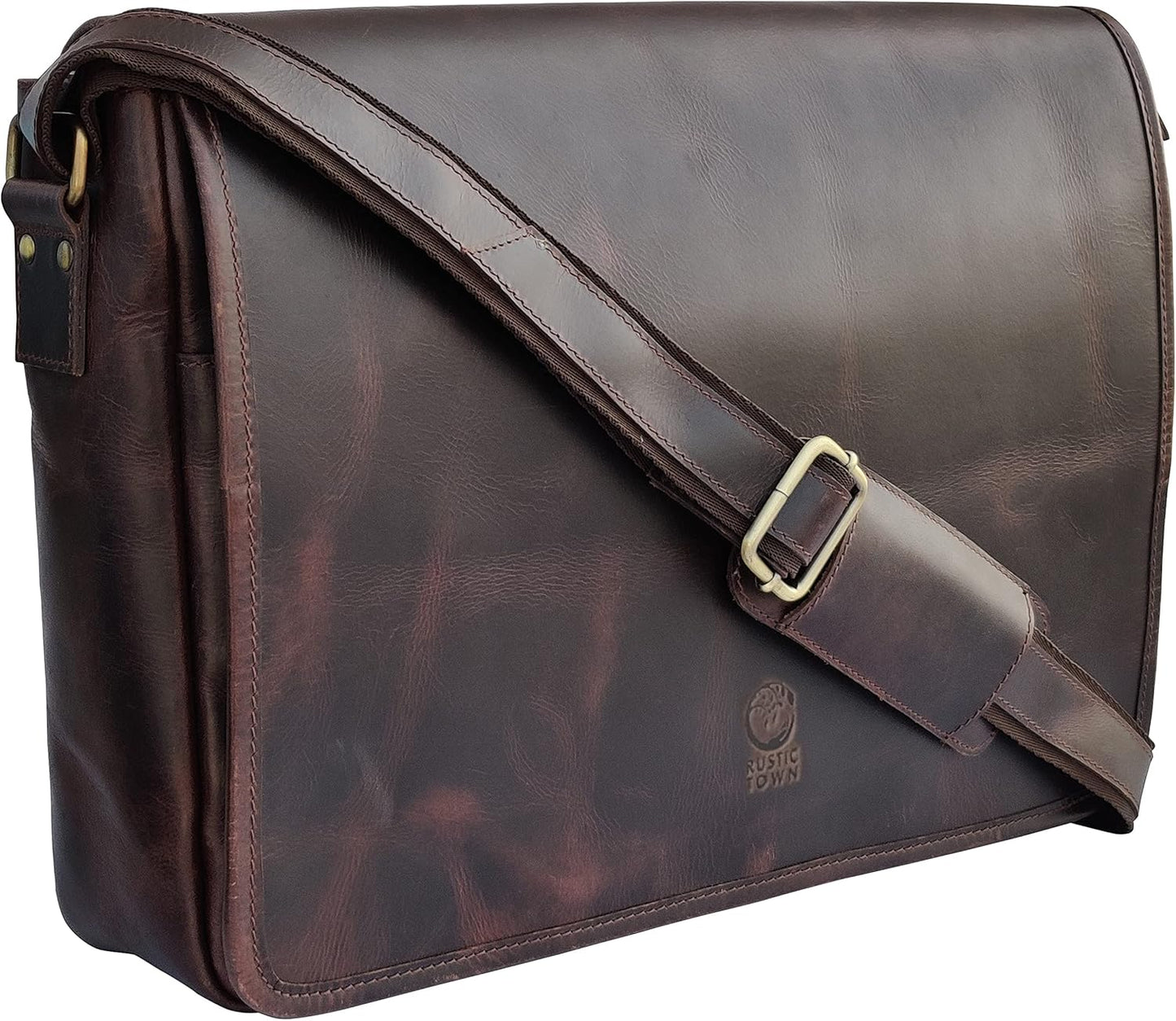 Leather Messenger Bag for Men - Vintage Crossbody Satchel