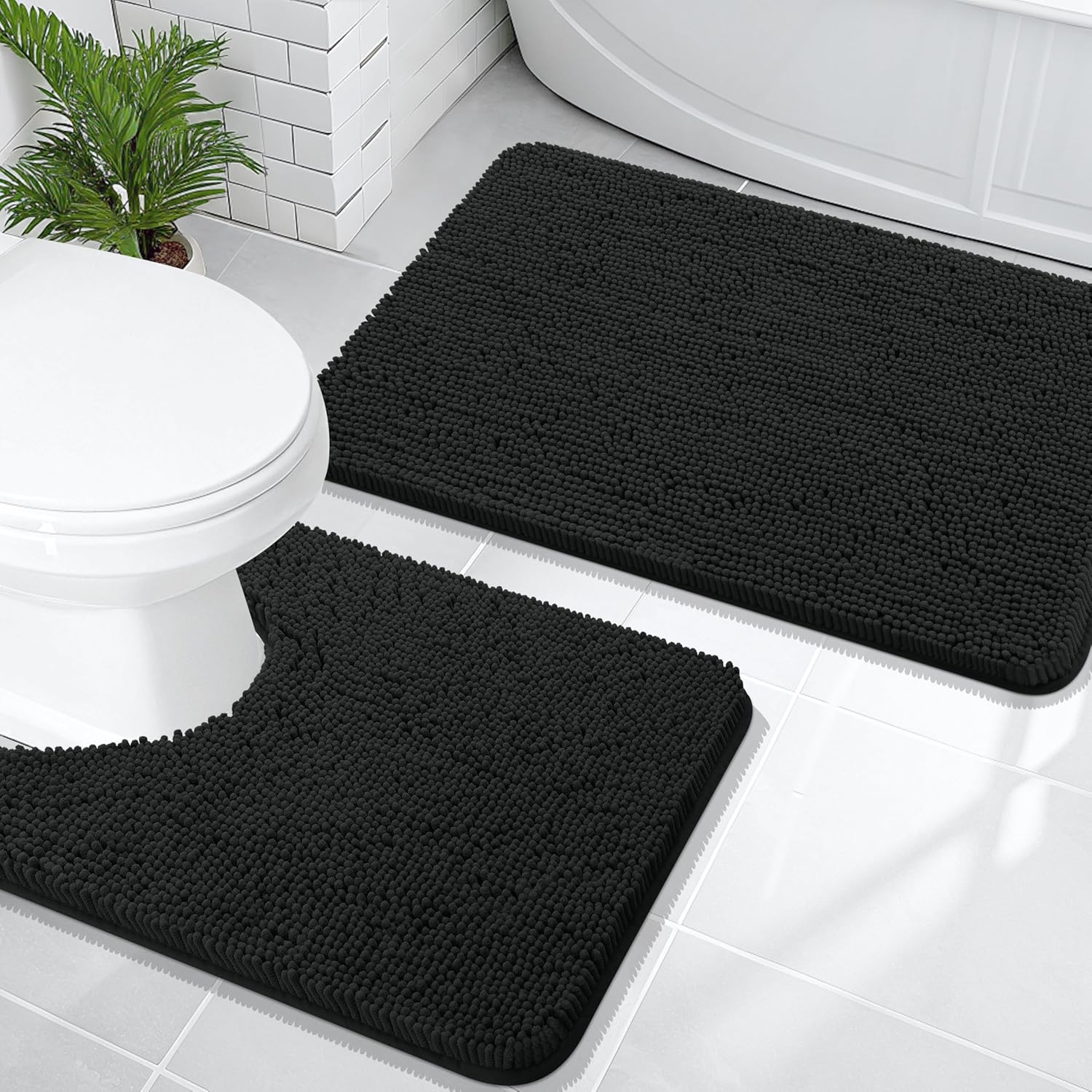 OLANLY Chenille Bath Mats Set for Ultimate Comfort and Style