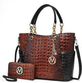 MKF Collection Merlina Faux Crocodile-Embossed Tote Bag - Stylish