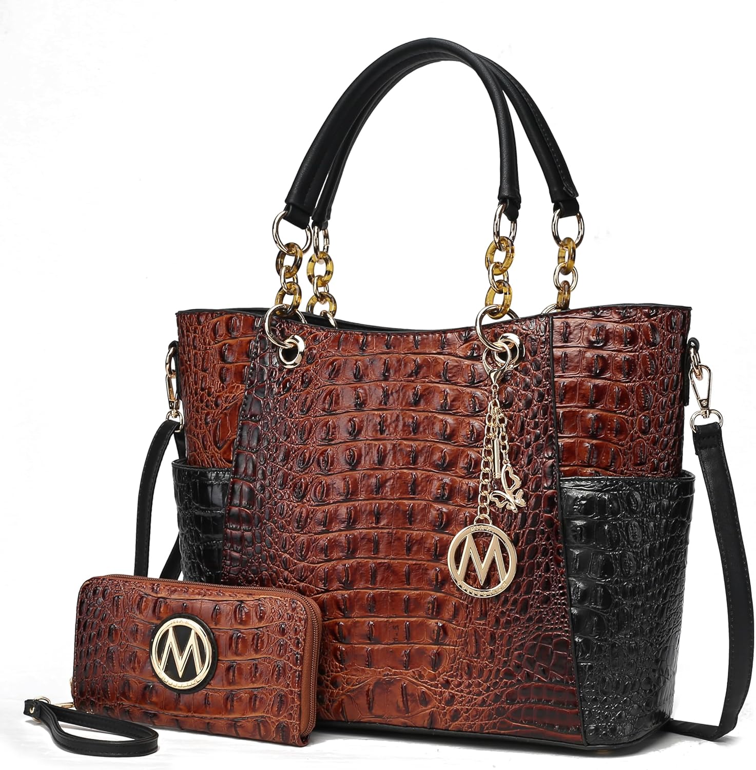 Merlina Faux Crocodile-Embossed Tote Bag for Women - Stylish Handbag