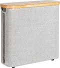 Large Toilet Paper Storage Basket with Bamboo Lid - Holds Up to 16