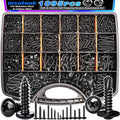Self Tapping Screws Assortment Kit 1095PCS - Organized, Durable Set