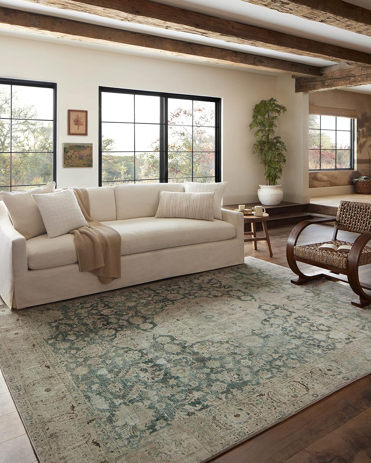 Magnolia Home Sinclair Collection Rug - Machine Washable Accent