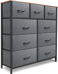 Dresser for Bedroom with 9 Drawers - Wide Fabric Storage Organizer