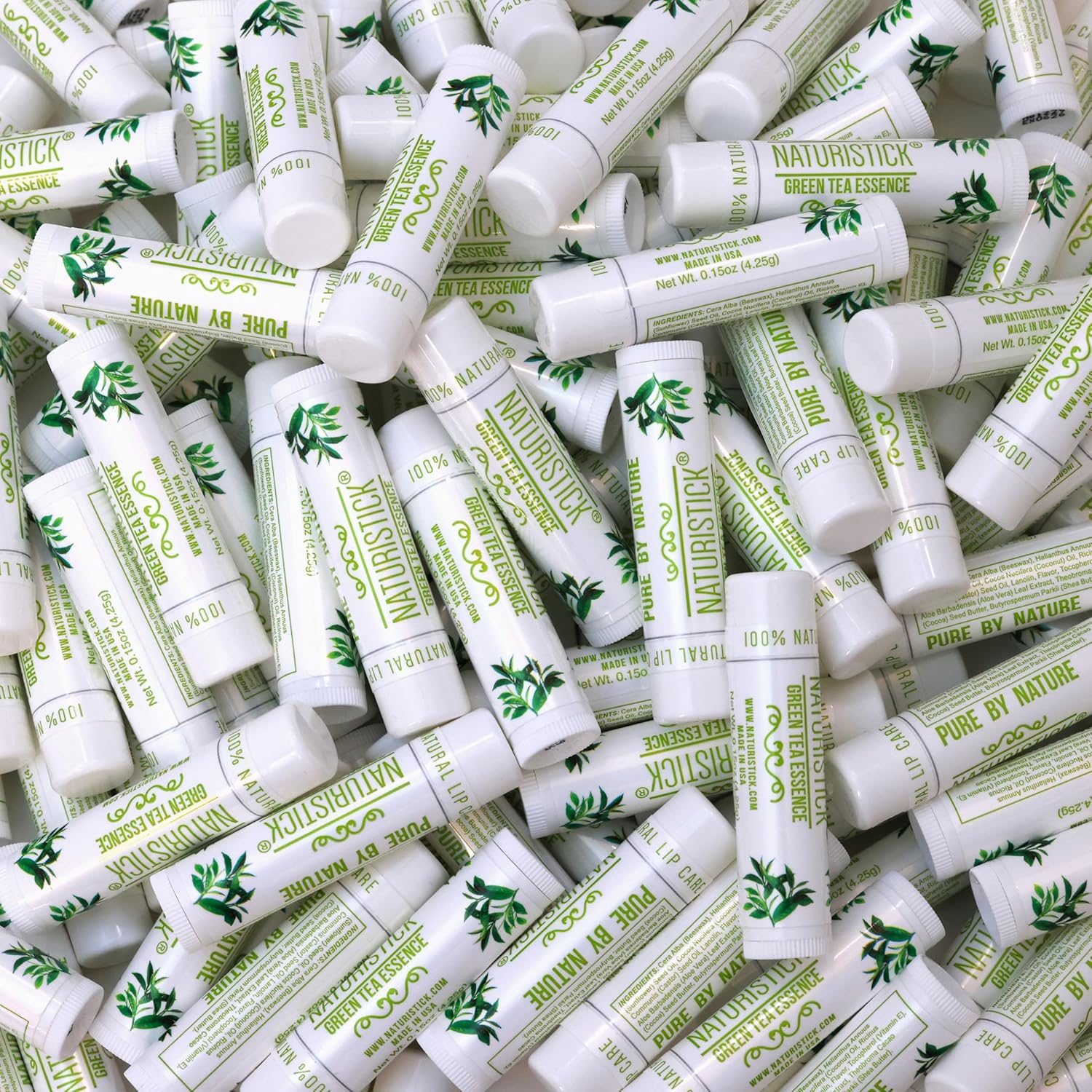 150-Pack Lip Balm in Bulk - Green Tea Scented Natural Care