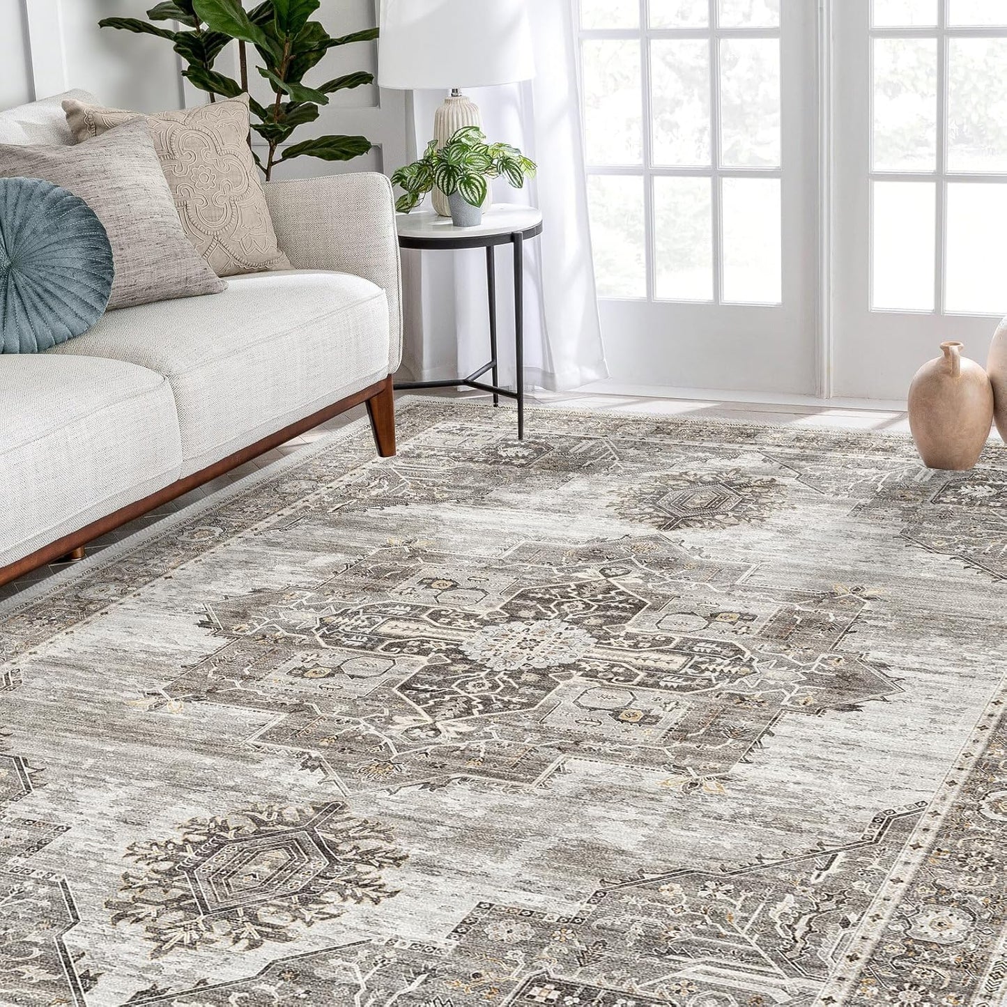 RUUGME Washable 5x7 Area Rugs for Living Room and Bedroom