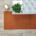 Burnt-Orange Custom Size Non-Slip Hallway Stair Runner - Built