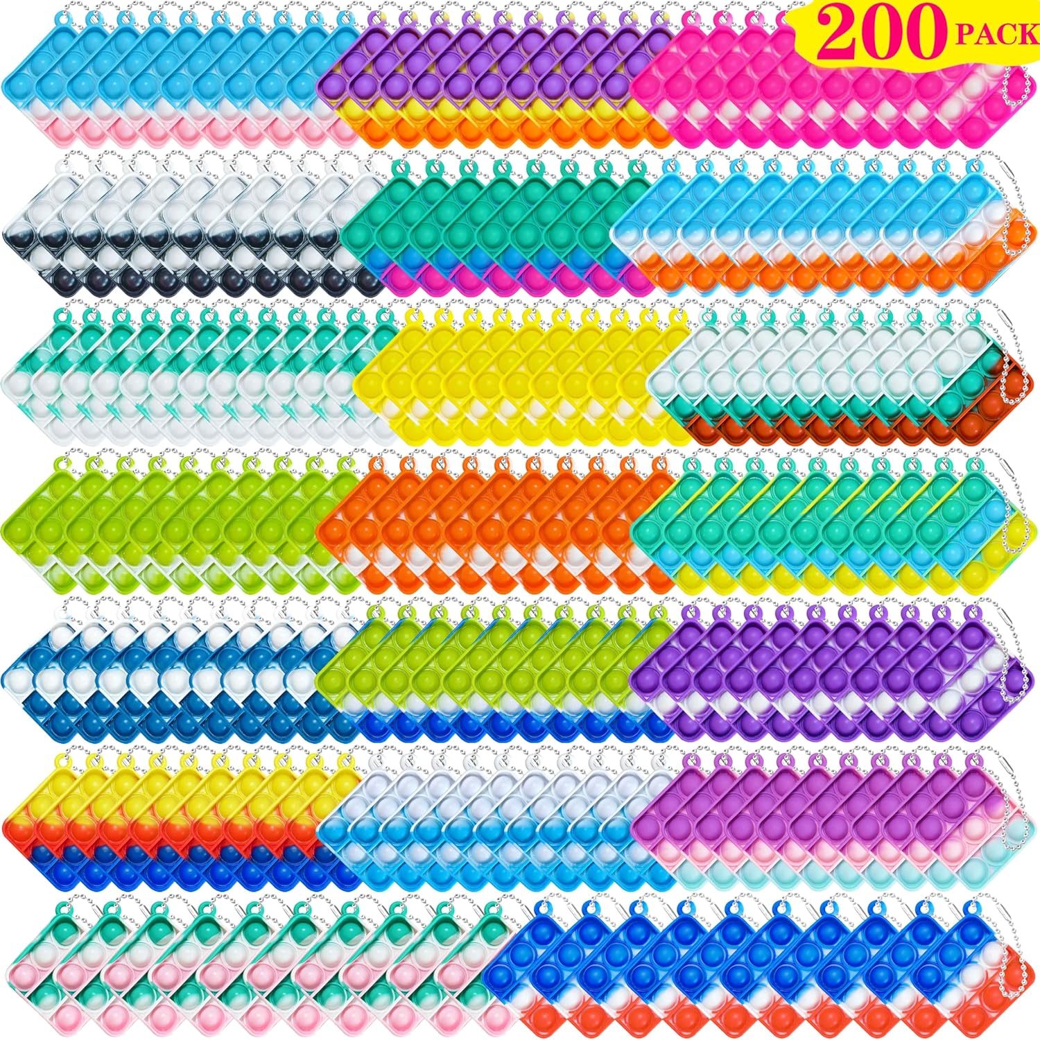 200 Pcs Mini Pop Bubble Fidget Toys for Fun and Relaxation