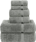 Turkish Cotton Towel Set 6-Piece - Spa Quality Plush Feel