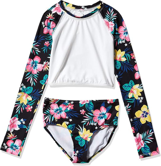 Kanu Surf Girls' Long Sleeve Rashguard UPF 50+ Swim Set Review