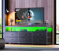 Huuger 63 in TV Stand for 55-70 in TVs - Long Dresser with LED