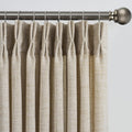 RAIN CITY Beige Sheer Curtains 132 in Long Pinch Pleat - Elegant