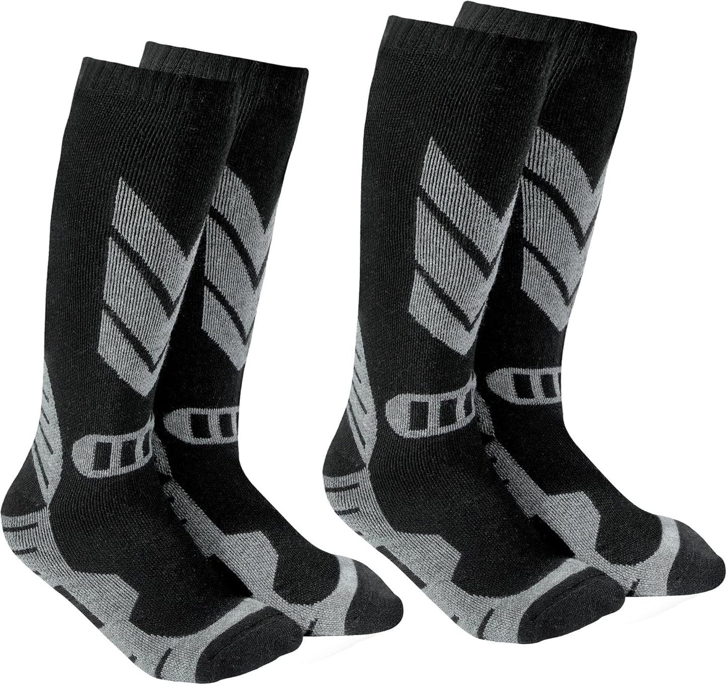 Cozy Kids Ski Socks - Merino Wool 2-Pack for Warmth!
