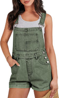 Denim Short Overalls for Women Loose Fit - Casual Summer Romper