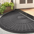 Door Mat Outdoor Indoor Semicircular Non Slip 24x47 - Dirt Trapper