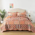 HoneiLife Vintage Quilt Set Queen - Lightweight Floral Coverlet