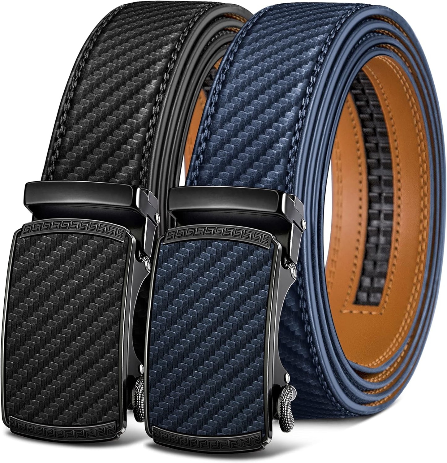 BULLIANT Men Belts 2 Pack: Adjustable Ratchet Sliding Belts