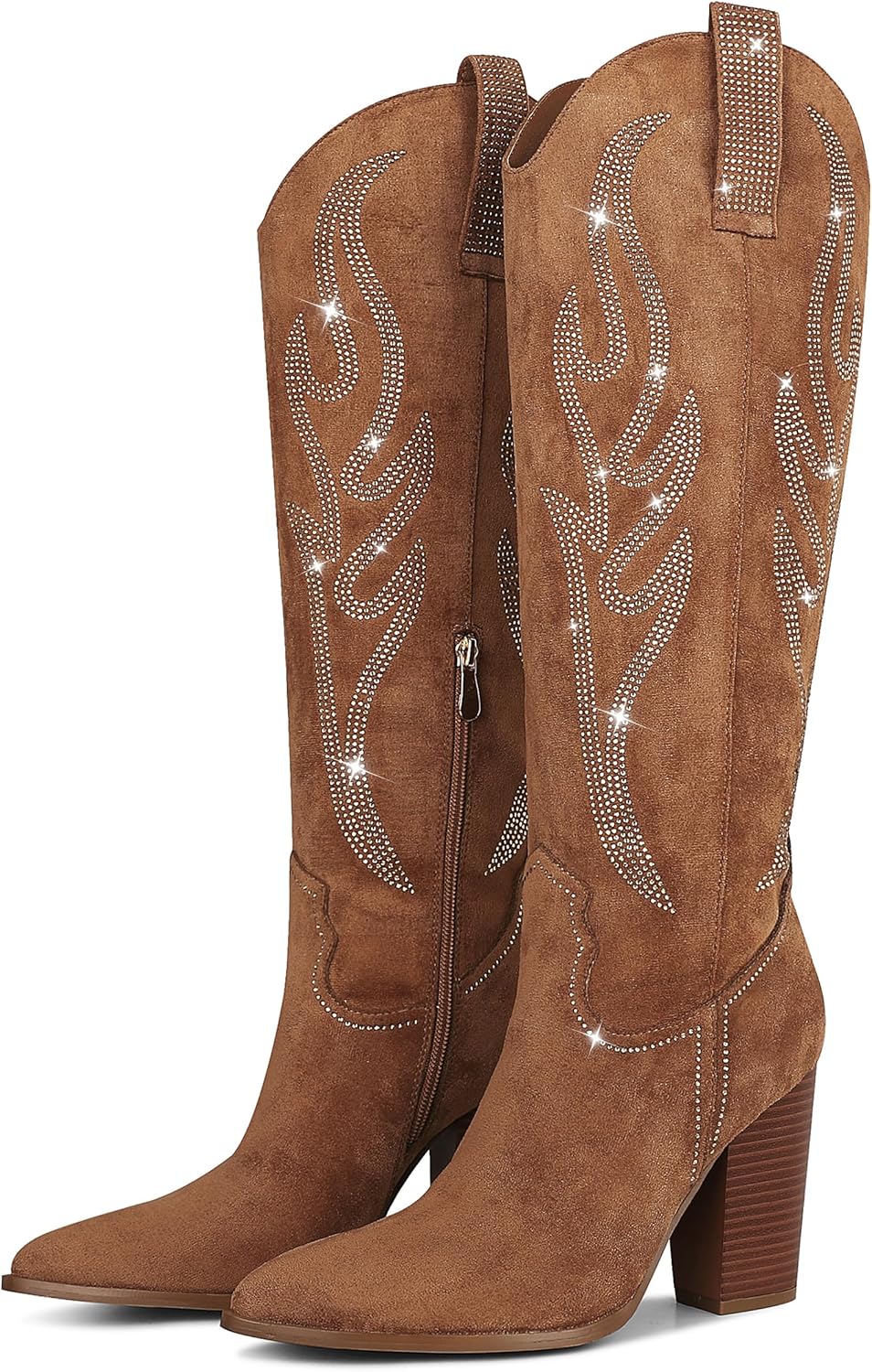 Stylish Celbreez Cowboy Boots for Women with Chunky Heels