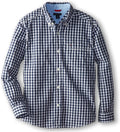 Tommy Hilfiger Boys' Long Sleeve Gingham Button-Down Shirt