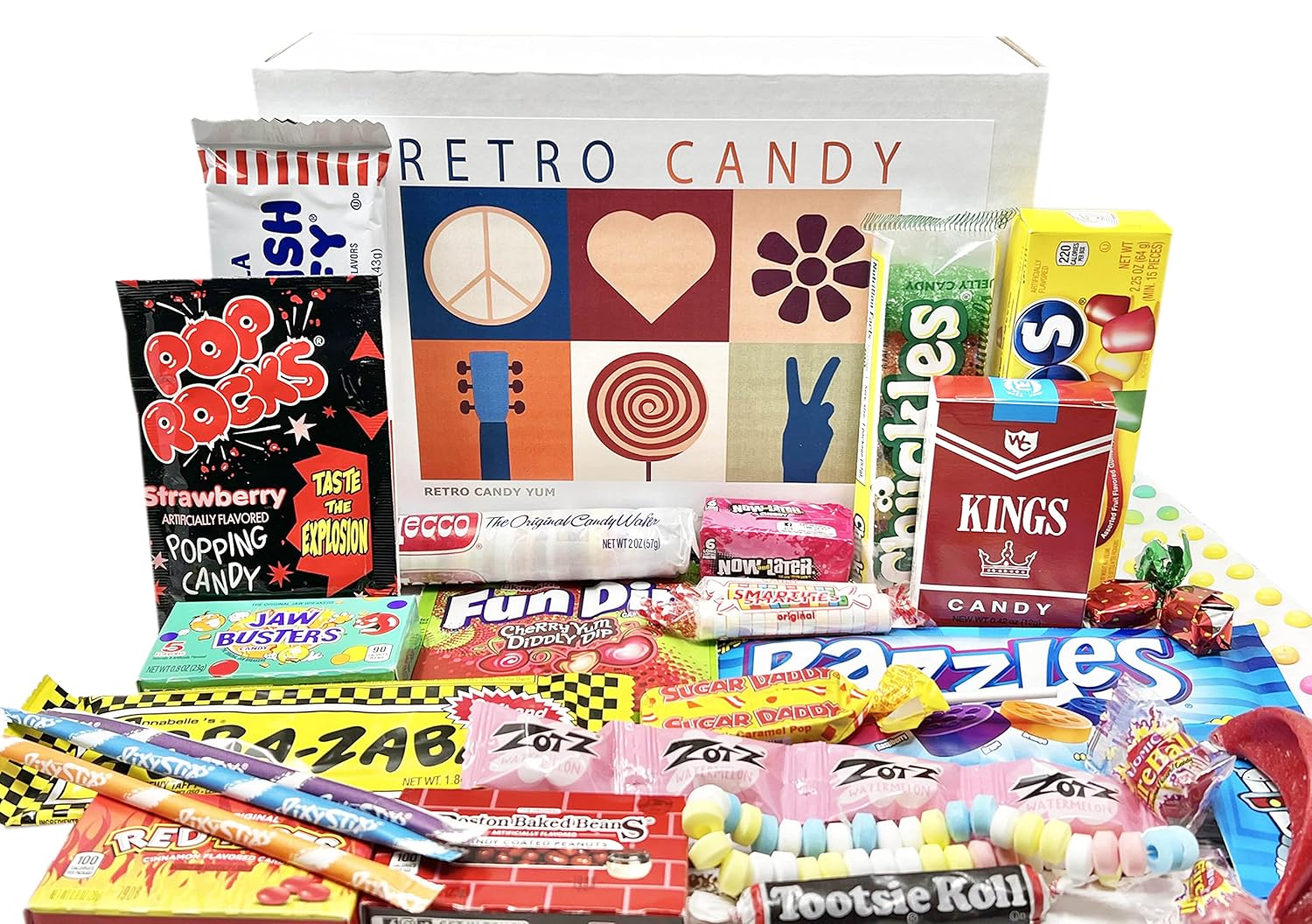 Retro Candy Yum Care Package Assortment Gift Box of Nostalgic Treats