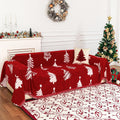 Chair Christmas Couch Cover 71x102 in Slipcover - Red Sofa Protector