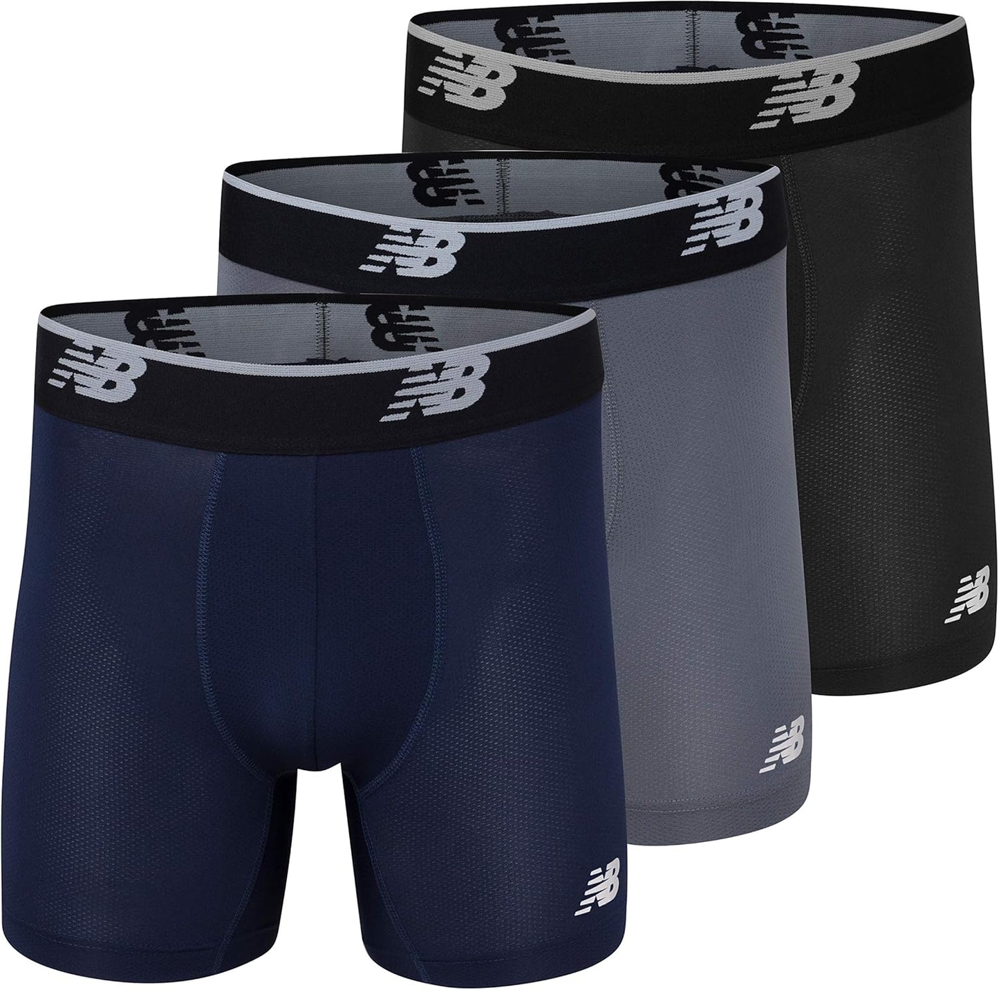 New Balance Men's Athletic Compression Boxer Briefs (3-Pack)