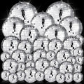 65 Piece Assorted Size Silver Disco Balls - Large Variety Pack