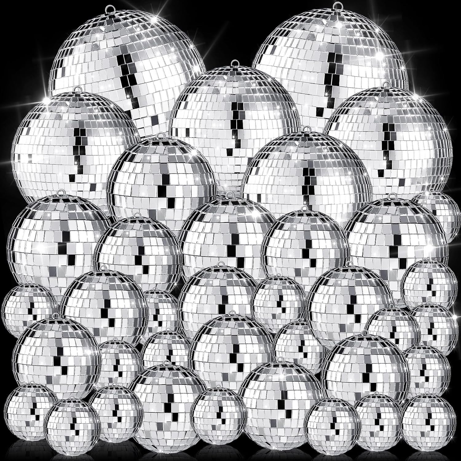 65 Pcs Disco Balls Decorations for Christmas Party and Events