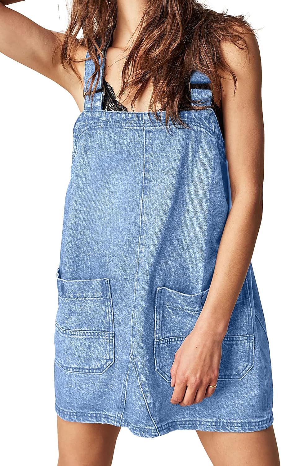 Womens Denim Overalls Dress for Casual Summer Style and Comfort