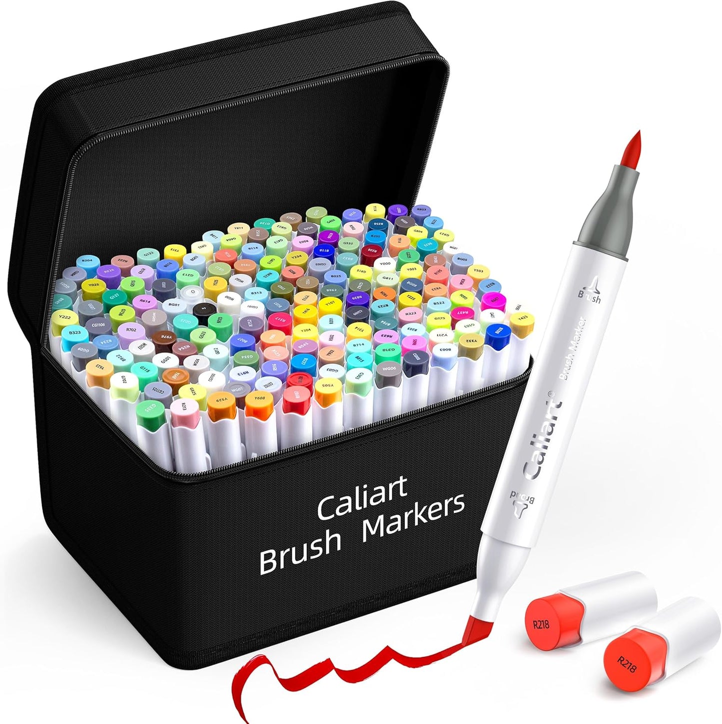 Caliart 168 Colors Alcohol Markers Set for Artists and Crafters