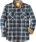 Mens Flannel Shirt for Men Long Sleeve Brushed Cotton Plaid - Soft