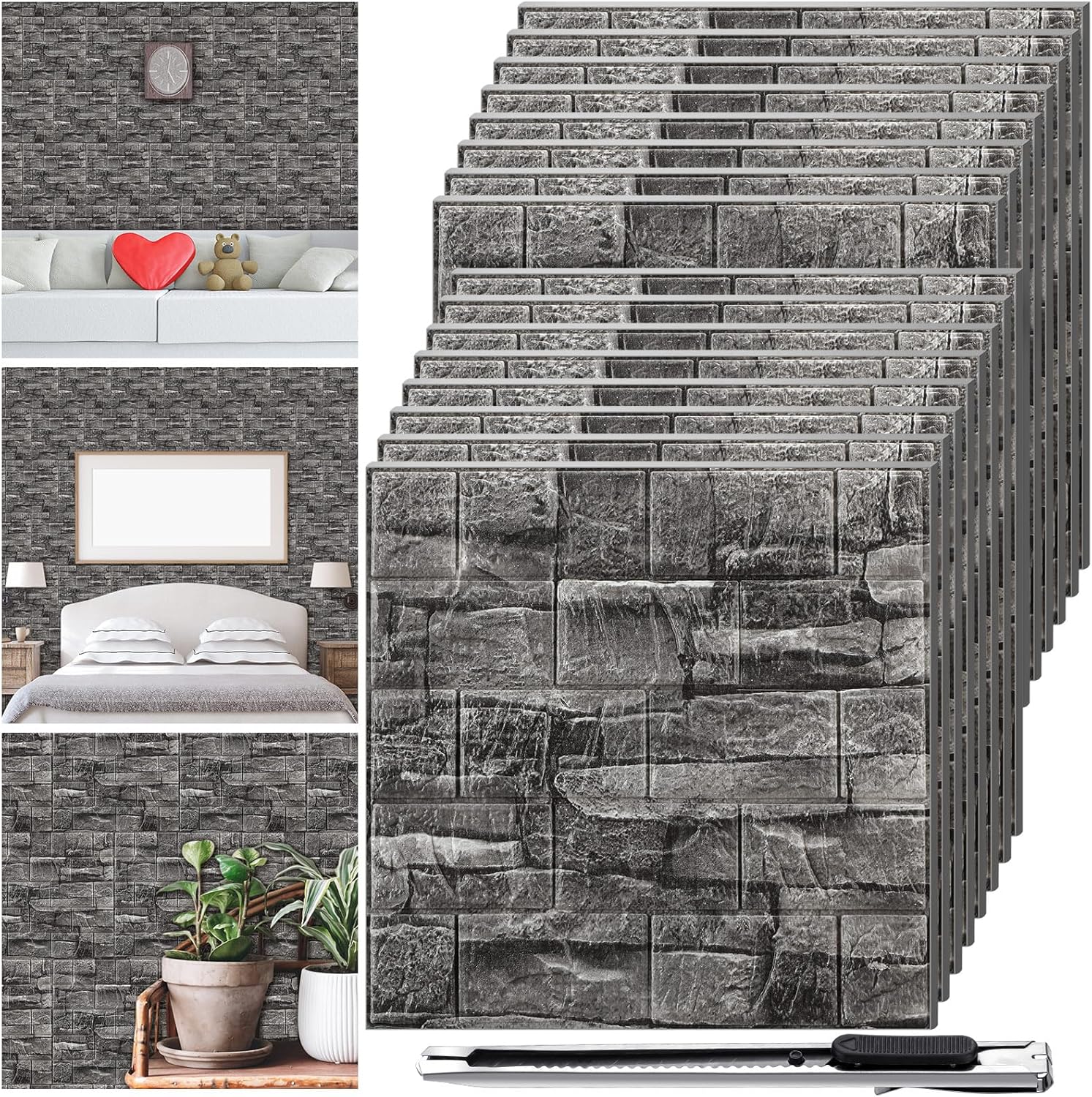 3D Wall Panels Peel and Stick Faux Foam for Stunning Decor