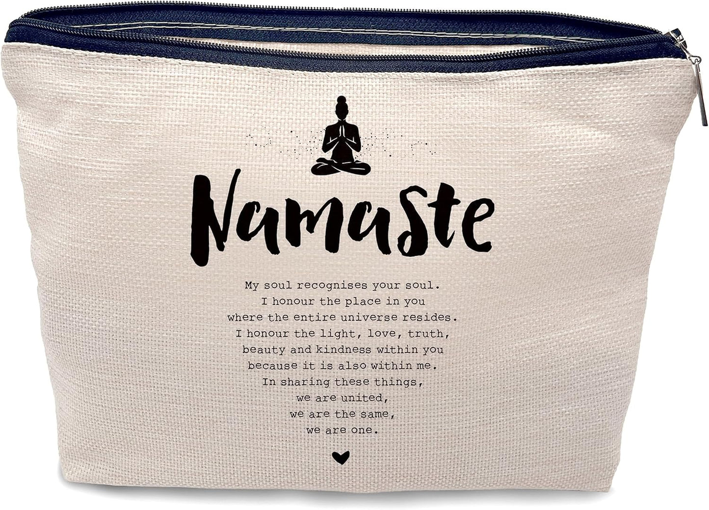 Zen Yoga Makeup Bag - Namaste Mindfulness Gift