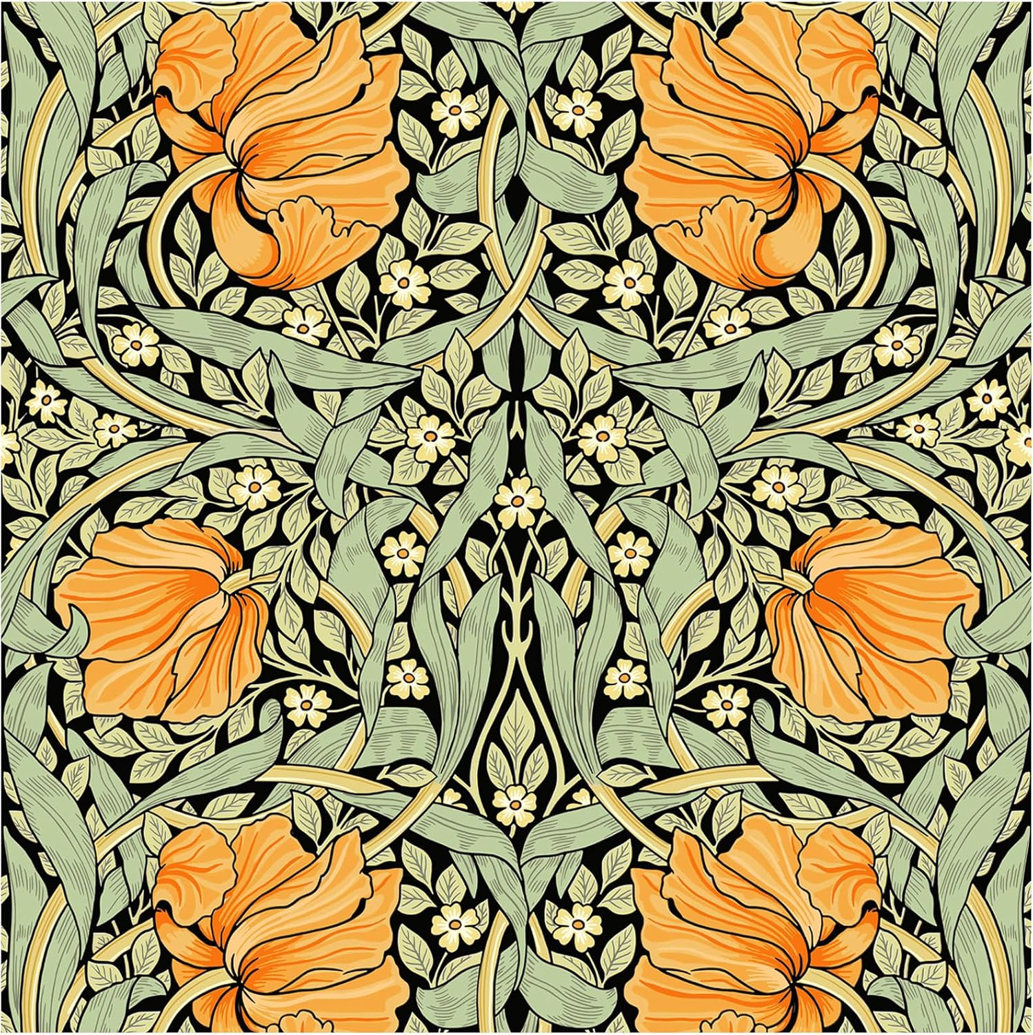 Vintage Floral Peel and Stick Wallpaper for Home Decor
