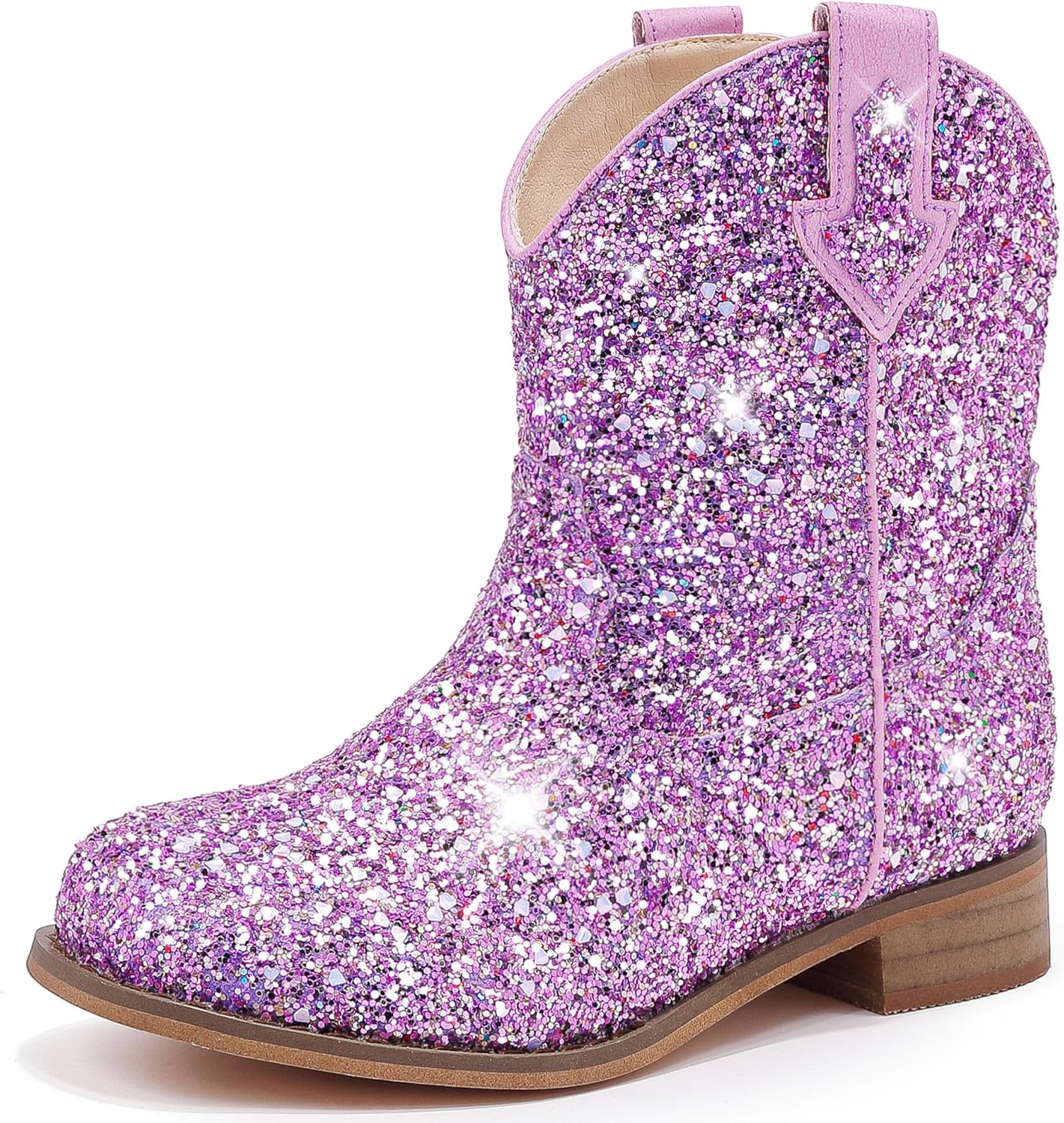 Toddler Cowgirl Boots Glitter Girls Cowboy Ankle Boot for Fun
