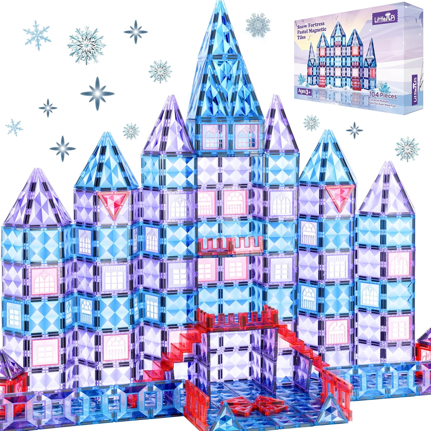Frozen Magnetic Tiles for Girls Age 3 to 8 - Perfect Gift