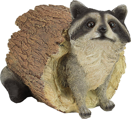 Bandit the Raccoon Garden Animal Statue for Rustic Decor