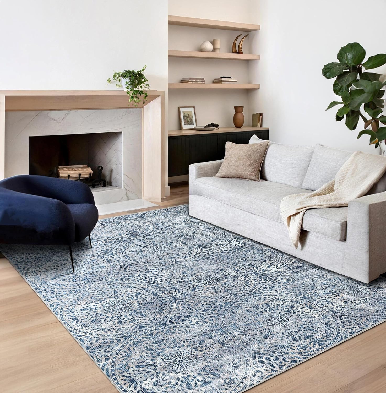 Ultra-Soft 6x9 Area Rug for Living Room and Bedroom Spaces