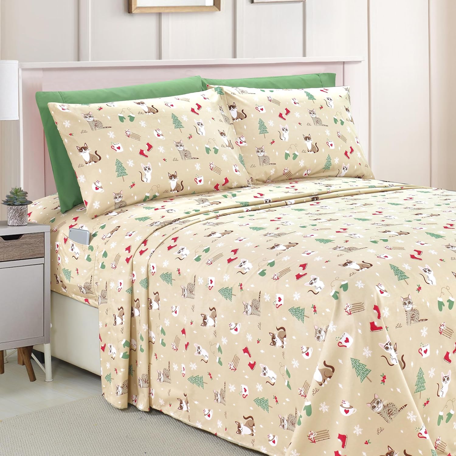 Elegant Comfort Luxury Soft Bed Sheets Set for Queen Size Beds